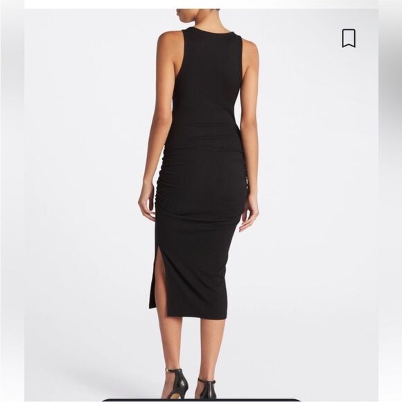 NWT Michael Stars Giulia Dress in Black. Size M Bodycon Summer Tank Dress - Picture 4 of 6